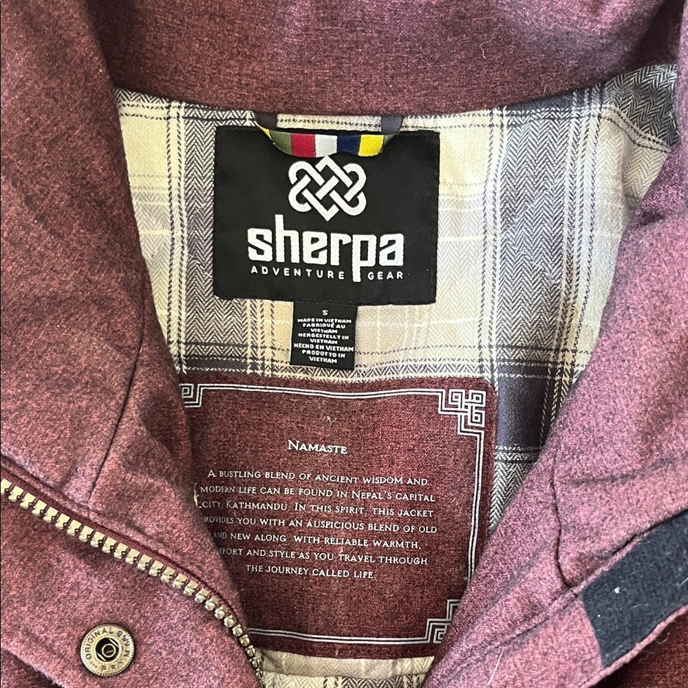 Women's Burgundy Sherpa Adventure Gear Coat - Picture 2 of 5